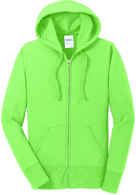 CLOSEOUT - Port & Company Ladies Core Fleece Full-Zip Hooded Sweatshirt Dapper Men's 1920S