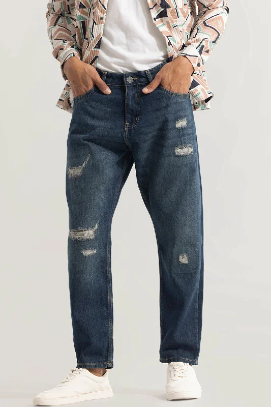 Downtown Prussian Blue Baggy Jeans Refined Men's Hand
