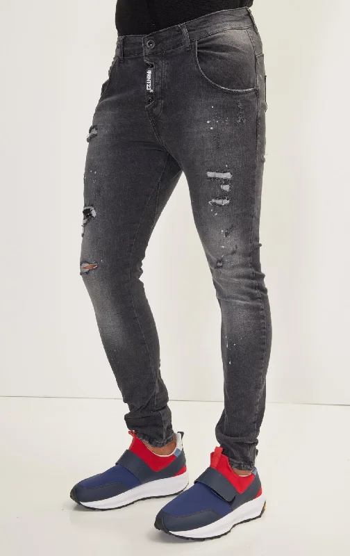 Slim-Fit Casual Jeans - Anthracite Modern Men's Tech