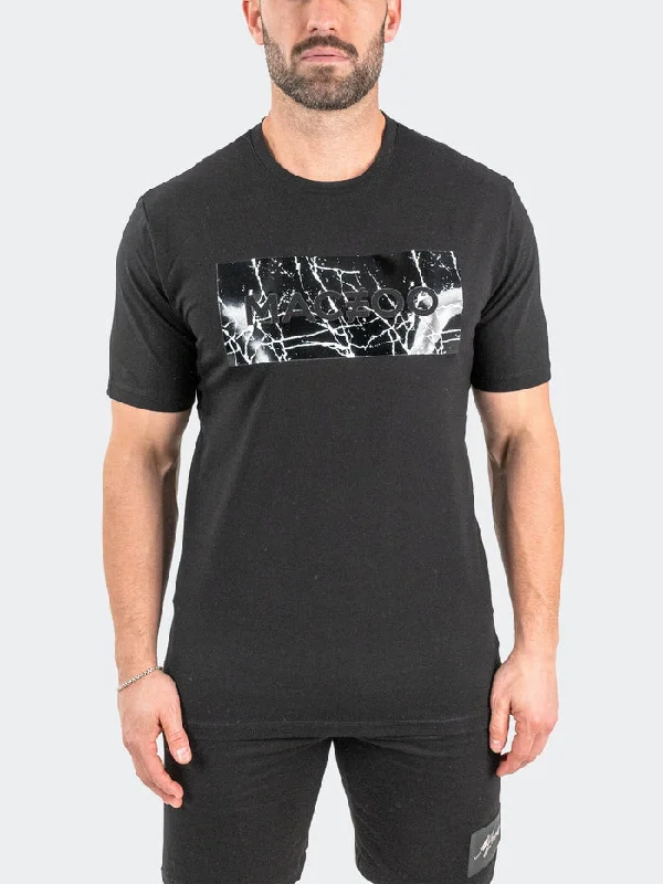 Maceoo Stretch Tshirts | Tee MaceooMarble Black Sporty Men's Tennis