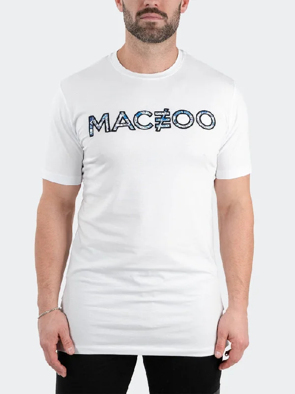 Maceoo Stretch Tshirts | Tee TitanLogo White Polished Men's Satin