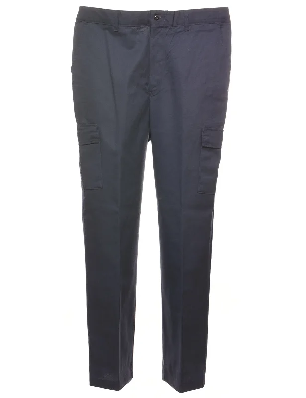 Navy Suit Trousers - W36 L34 Sporty Men's Tennis