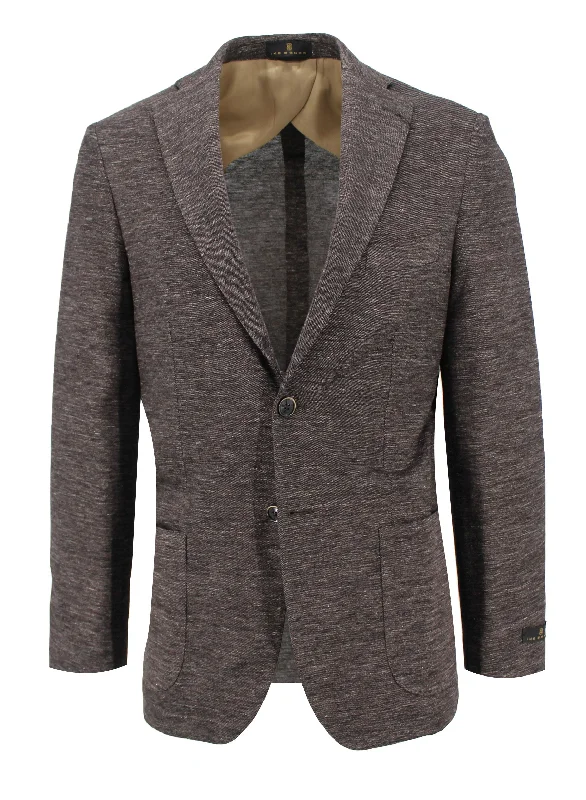 Chocolate Woven Knit Sport Coat Bohemian Men's Free