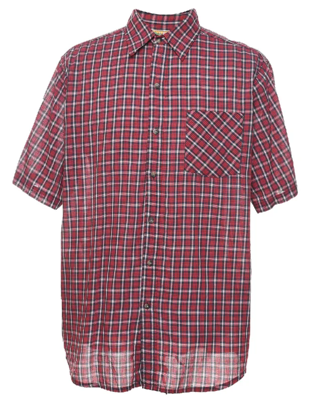 Short Sleeve Checked Shirt - L Dynamic Men's Moto