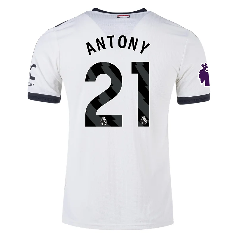 adidas Manchester United Antony Authentic Third Jersey w/ EPL Patch 24/25 (Off White) Dynamic Men's High adidas Manchester United Antony Authentic Third Jersey w/ EPL Patch 24/25 (Off White) Dynamic Men's High