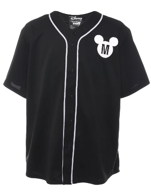 Black & White 1990s Mickey Mouse Jersey - XL Laid