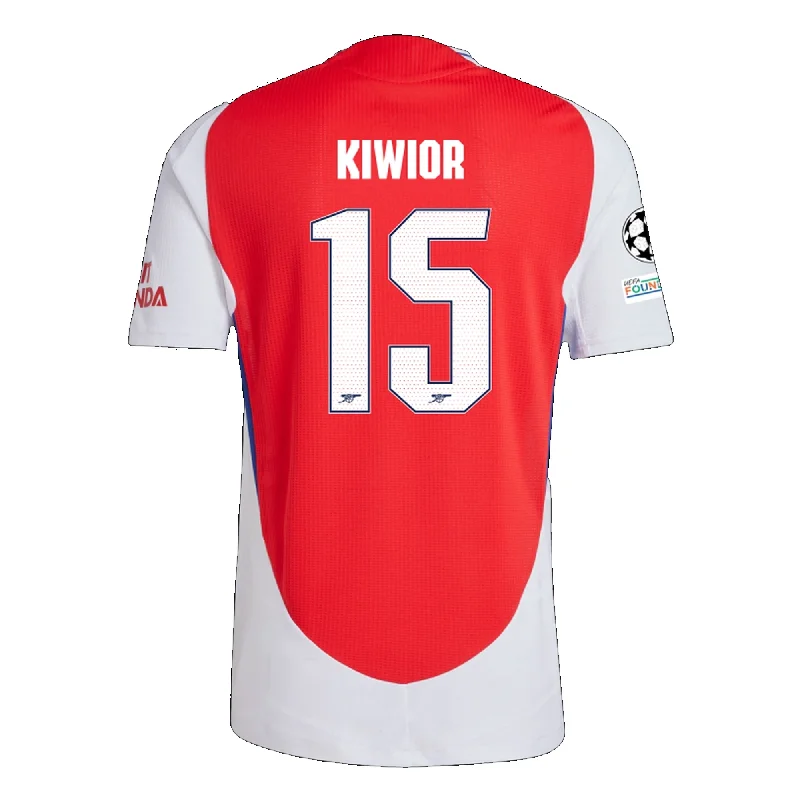 adidas Arsenal Authentic Jakub Kiwior Home Jersey w/ Champions League Patches 24/25 (Better Scarlet/White) Edgy Men's Punk adidas Arsenal Authentic Jakub Kiwior Home Jersey w/ Champions League Patches 24/25 (Better Scarlet/White) Edgy Men's Punk