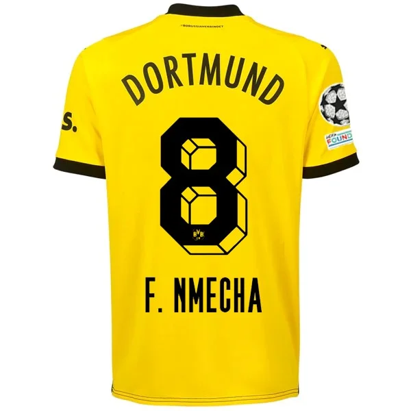 Puma Borussia Dortmund Felix Nmecha Home Jersey w/ Champions League Patches 23/24 (Cyber Yellow/Puma Black) Athletic Men's Compression Puma Borussia Dortmund Felix Nmecha Home Jersey w/ Champions League Patches 23/24 (Cyber Yellow/Puma Black) Athletic Men's Compression