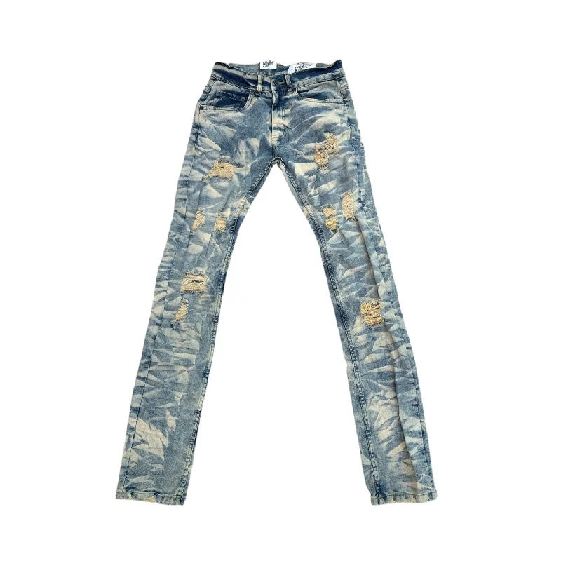 Evolution Ripped Slim Fit Jean (Ice Blue) Luxurious Men's High