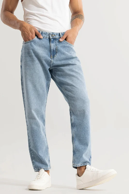 Castor Cerulean Blue Baggy Jeans Rugged Men's Outdoor 