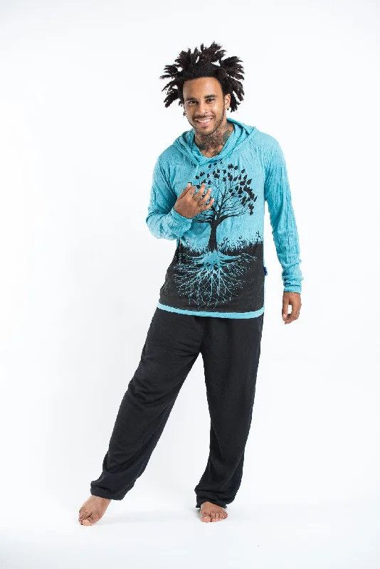 Unisex Tree of Life Hoodie in Turquoise Adventure