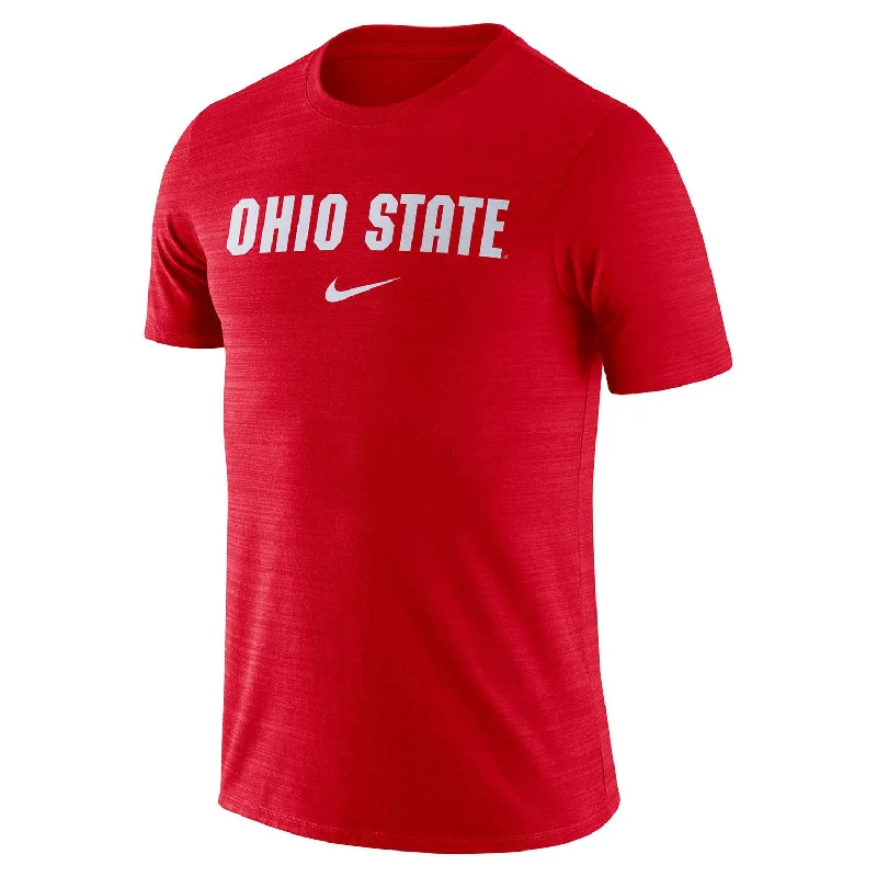 Ohio State Buckeyes Nike  Team Issue Velocity Authentic Scarlet T-Shirt Casual Men's Short