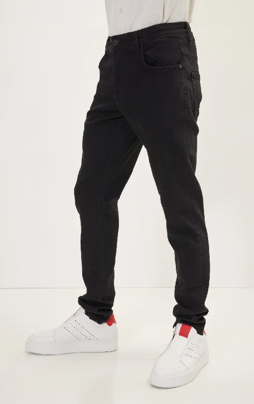 Mid Rise Denim Jeans- Black Tough Men's Tactical