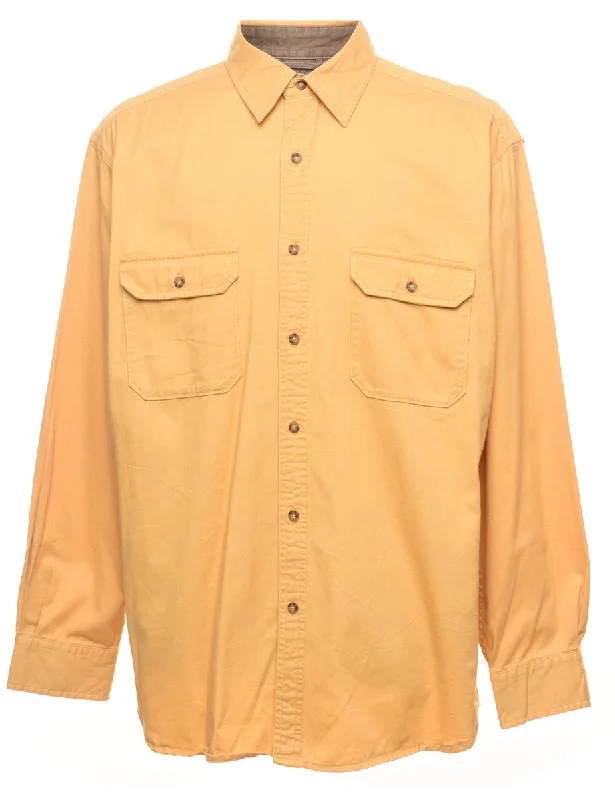 Faded Glory Yellow Classic Shirt - L Sophisticated Men's French