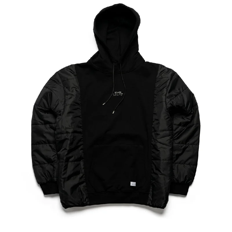 Stampd Stacked Puffer Hoodie - Black Refined Men's Velvet
