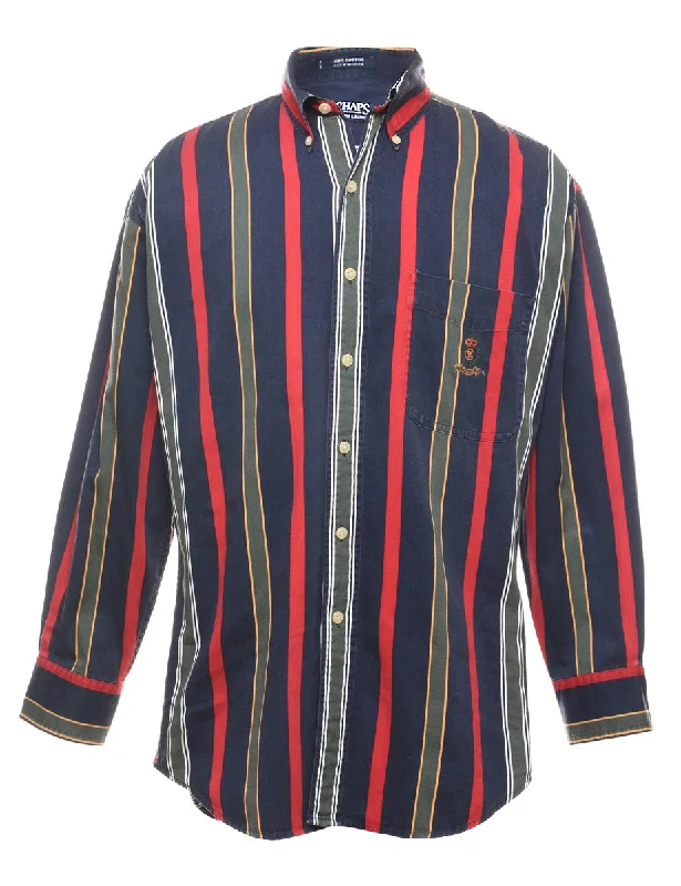 Chaps Striped Shirt - S Sleek Men's Metallic