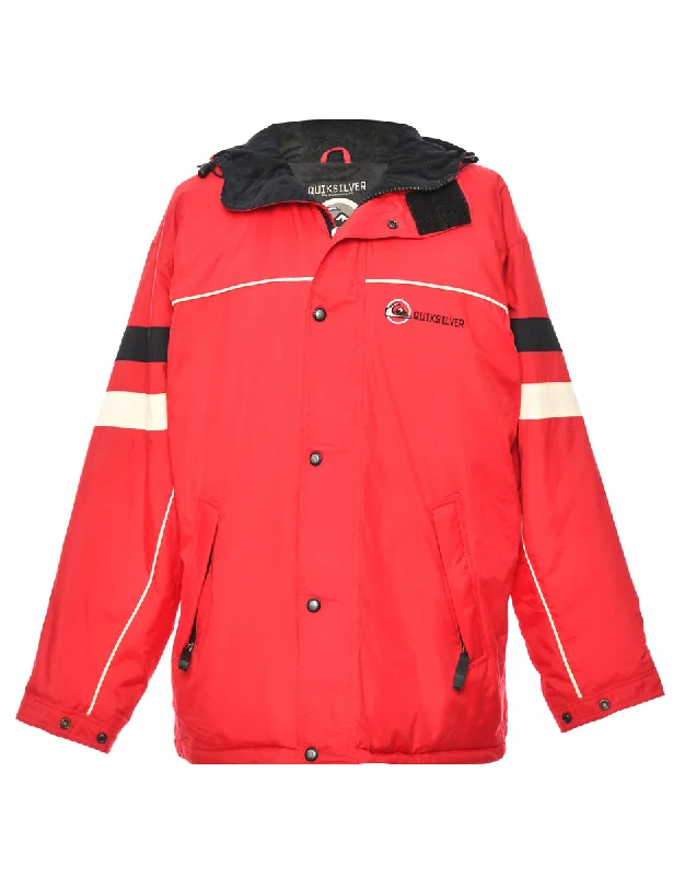 Red, Black & White Quicksilver Mountaineering Jacket - M Refined Men's Hand