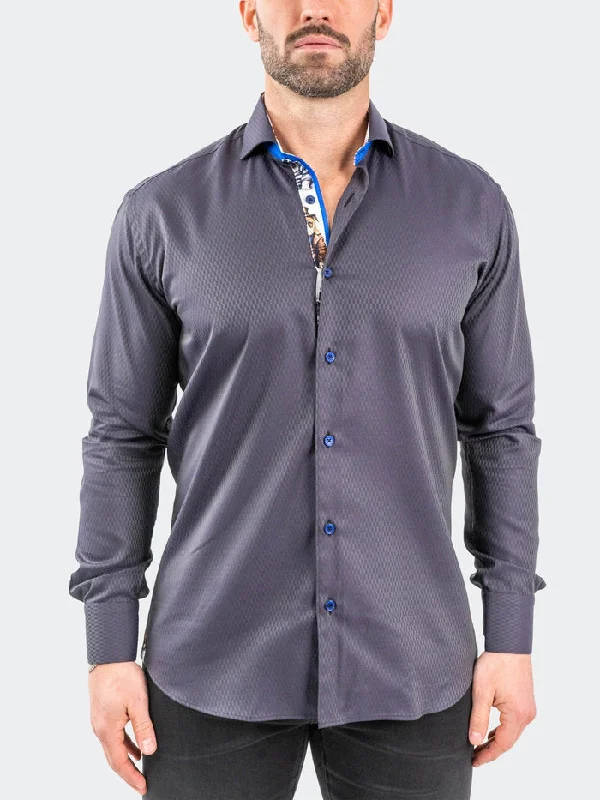 Maceoo Stretch Shirt | Einstein JacqXavier Purple Masculine Men's Thick