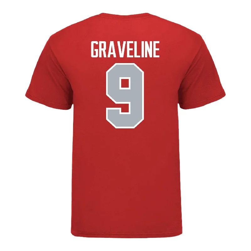 Ohio State Buckeyes Baseball Student Athlete T-Shirt #9 Matthew Graveline Refined Men's Hand