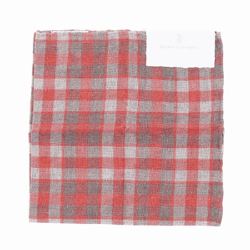 Brunello Cucinelli Linen and Cotton Pocket Square Athletic Men's Compression