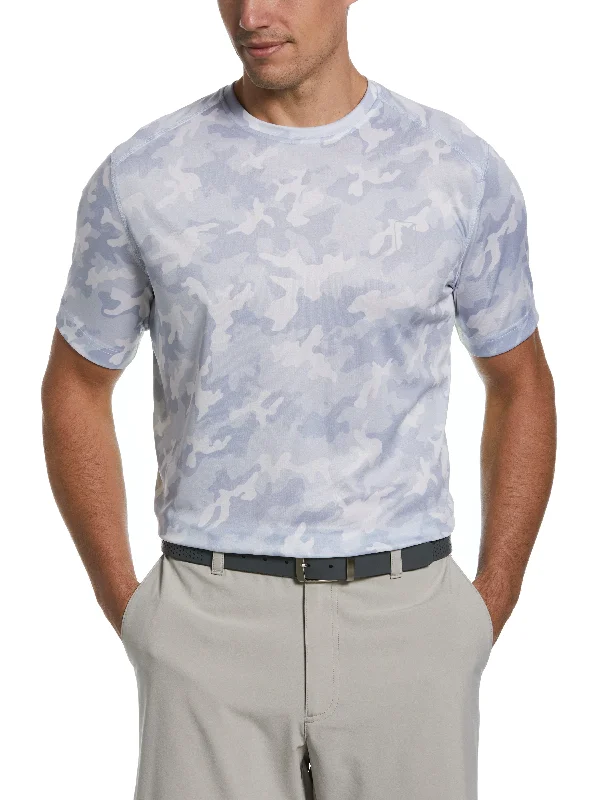 Men's Blocked Camo Print Crew Confident Men's Power