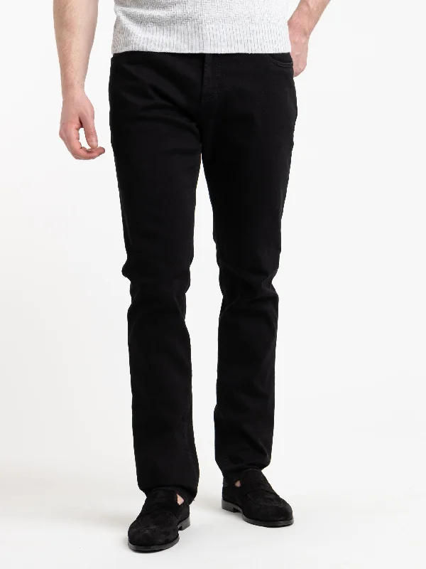 Black Travel Stretch Denim Modern Men's 