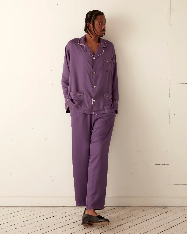 Amethyst Pajama Shirt Elegant Men's Cashmere