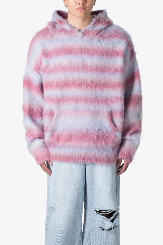 Striped Mohair Hoodie - Multi Refined Men's European
