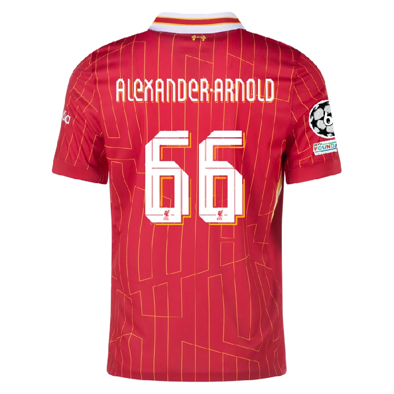 Nike Liverpool Trent Alexander-Arnold Home Jersey w/ Champions League Patches 24/25 (Gym Red/Chrome Yellow) Casual Men's Short Nike Liverpool Trent Alexander-Arnold Home Jersey w/ Champions League Patches 24/25 (Gym Red/Chrome Yellow) Casual Men's Short