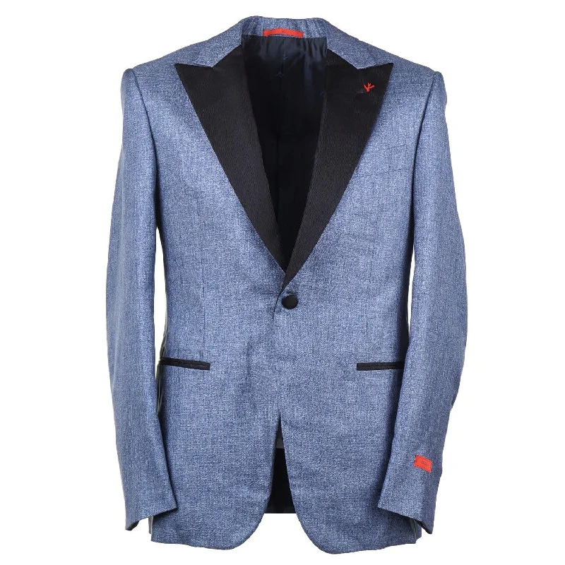 Isaia Slim-Fit Dinner Jacket with Peak Lapels Elegant Men's Formal 