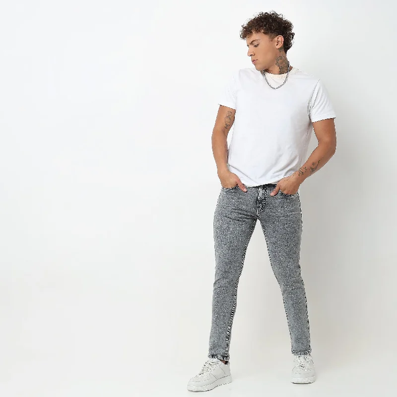 Skinny Comfort Fit Jeans Stylish Men's Neon
