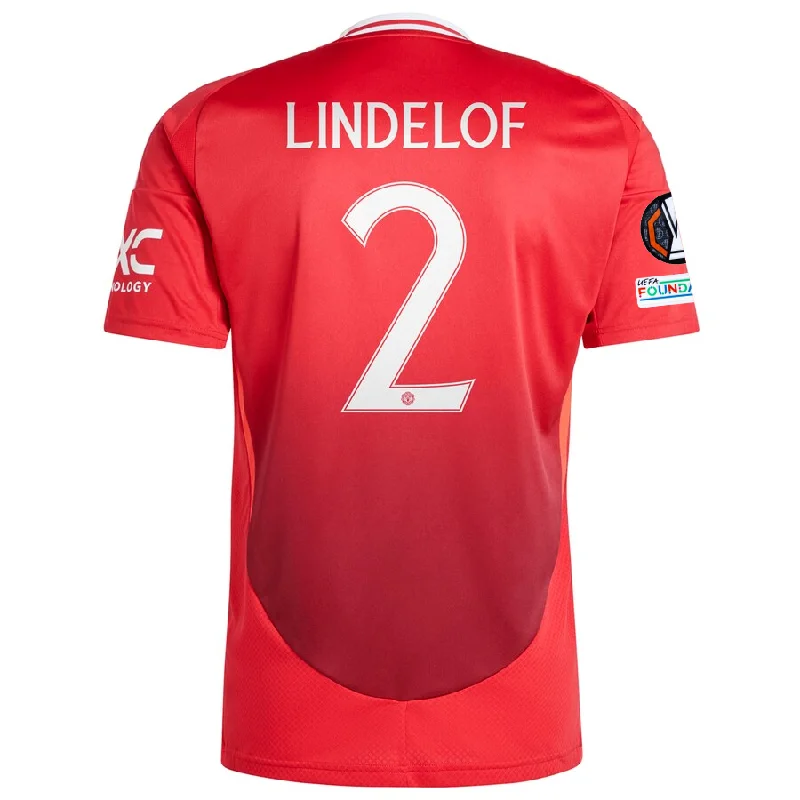 adidas Manchester United Victor Lindelof Home Jersey w/ Europa League Patches 24/25 (MUFC Red) Tough Men's Tactical adidas Manchester United Victor Lindelof Home Jersey w/ Europa League Patches 24/25 (MUFC Red) Tough Men's Tactical