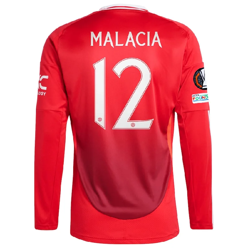 adidas Manchester United Tyrell Malacia Long Sleeve Home Jersey w/ Europa League Patches 24/25 (Red) Bohemian Men's Free adidas Manchester United Tyrell Malacia Long Sleeve Home Jersey w/ Europa League Patches 24/25 (Red) Bohemian Men's Free