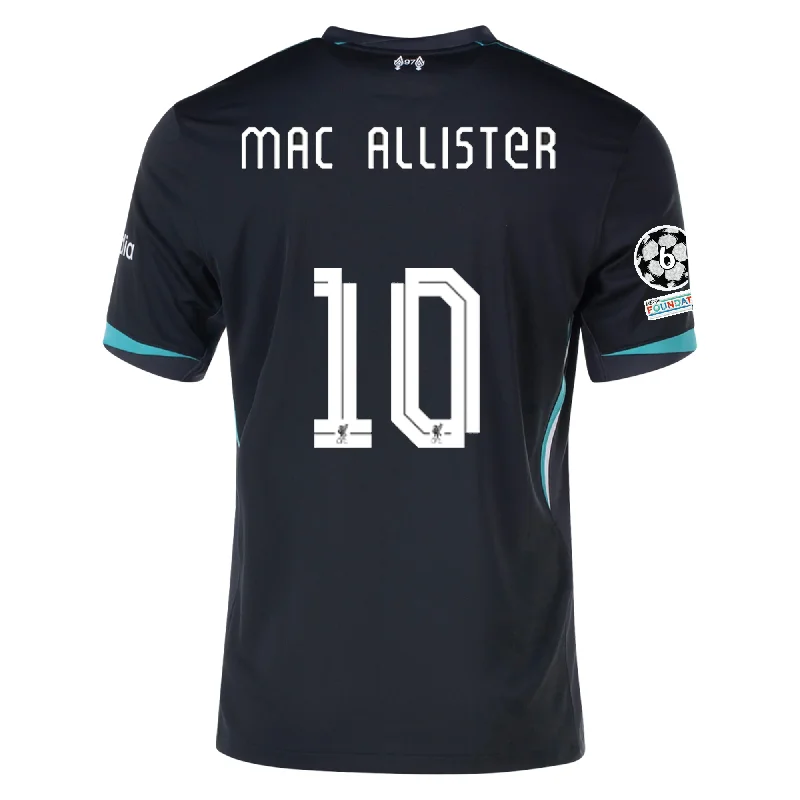 Nike Liverpool Alex Mac Allister Away Jersey w/ Champions League Patches 24/25 (Night Forest/Washed Teal) British Gentleman Style