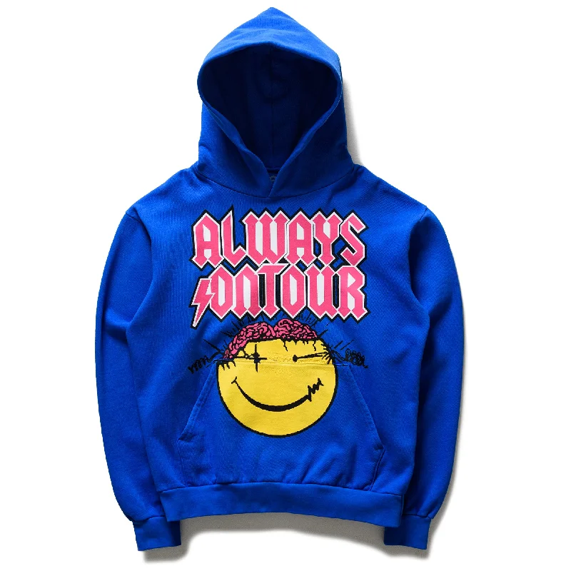 Always On Tour Smiley Hoodie - Blue Refined Men's Velvet