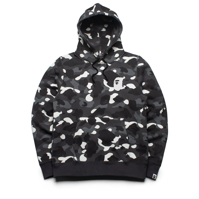 A Bathing Ape City Camo Ape Head Pullover Hoodie - Black Cozy Men's Sherpa