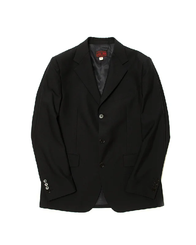 Black Three Button Jacket Dynamic Men's High