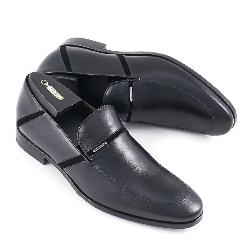 Zilli Calf Leather and Suede Loafers Traditional Men's Country