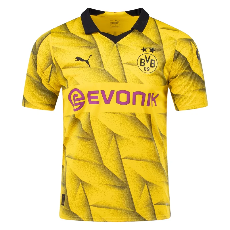 Puma Mens Borussia Dortmund Third Jersey 23/24 (Cyber Yellow/Puma Black) Bohemian Men's Free