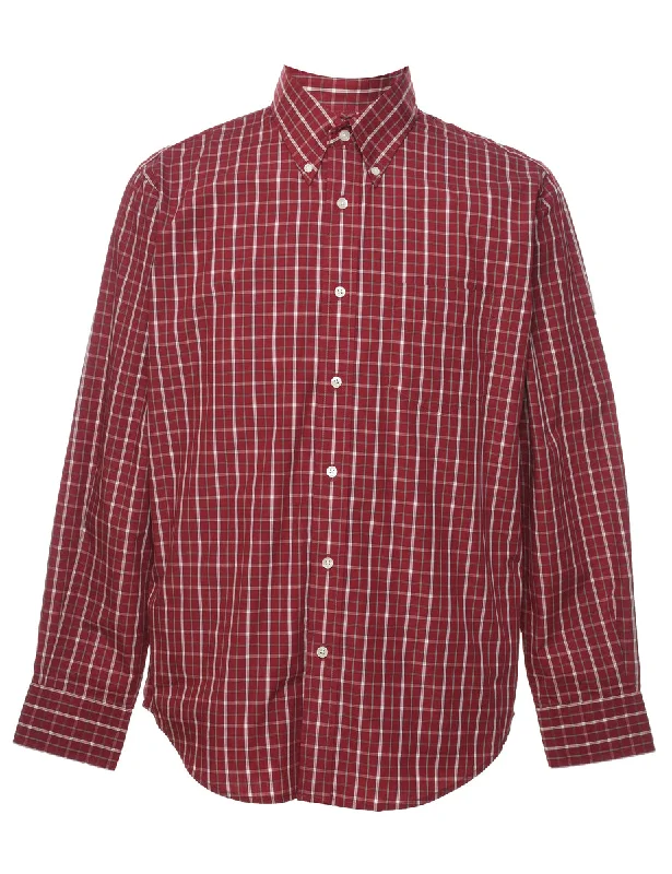 Dockers Red Checked Shirt - M Stylish Men's Tropical 