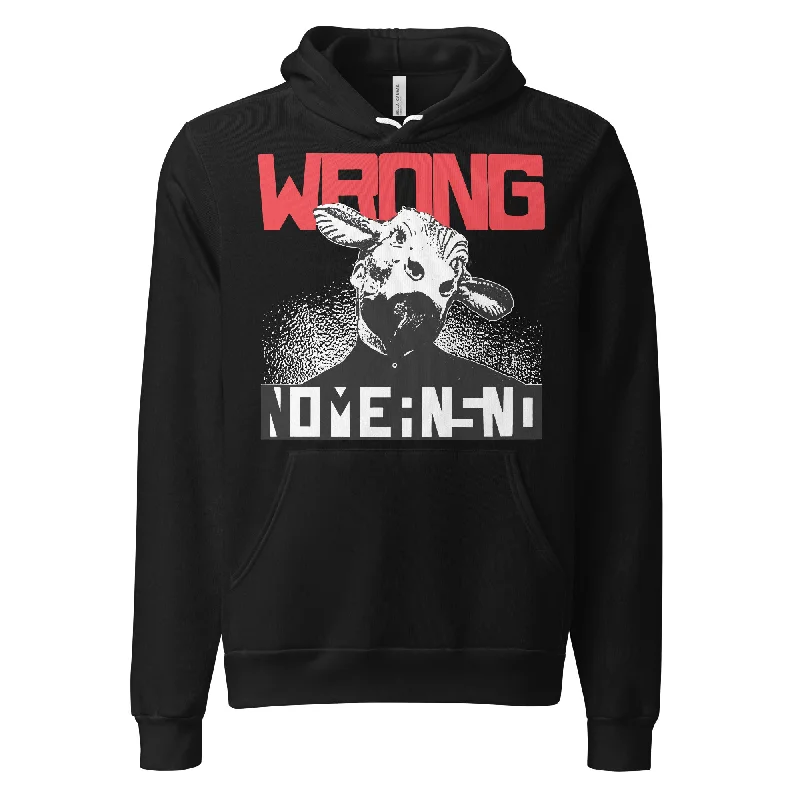 NOMEANSNO “Wrong” Black Pullover Hoodie Hip Men's Urban