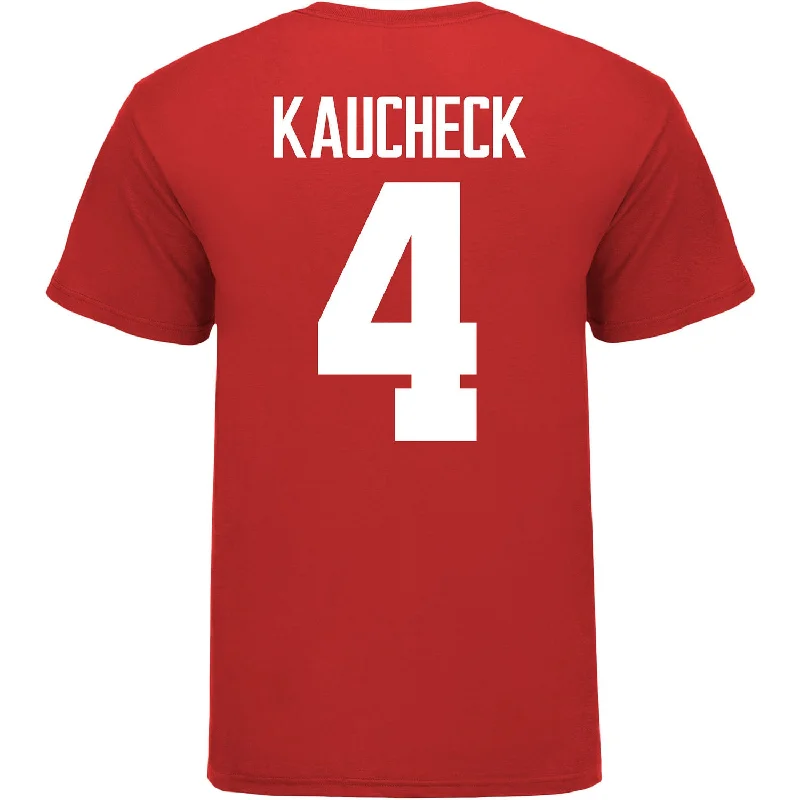 Ohio State Buckeyes Women's Lacrosse Student Athlete #4 Katie Kaucheck T-Shirt Bold Men's Statement Ohio State Buckeyes Women's Lacrosse Student Athlete #4 Katie Kaucheck T-Shirt Bold Men's Statement