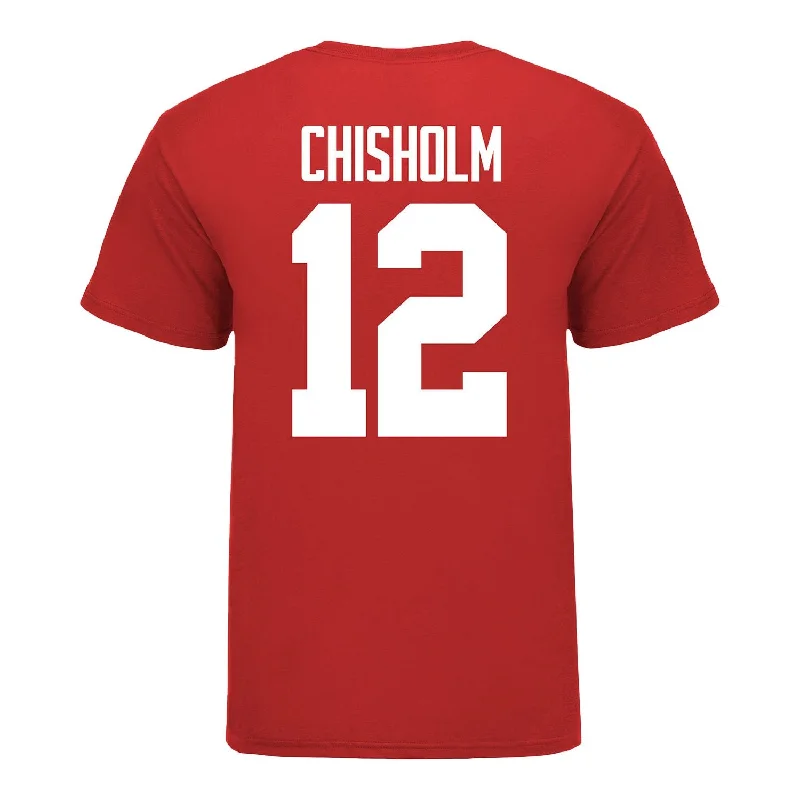 Ohio State Buckeyes Women's Lacrosse Student Athlete #12 Katie Chisholm T-Shirt Laid