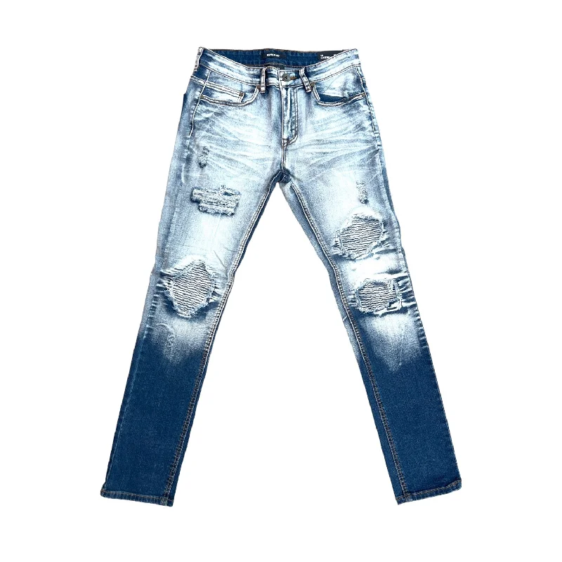 Kindred Ripped Biker Jean (Indigo) Tough Men's Tactical