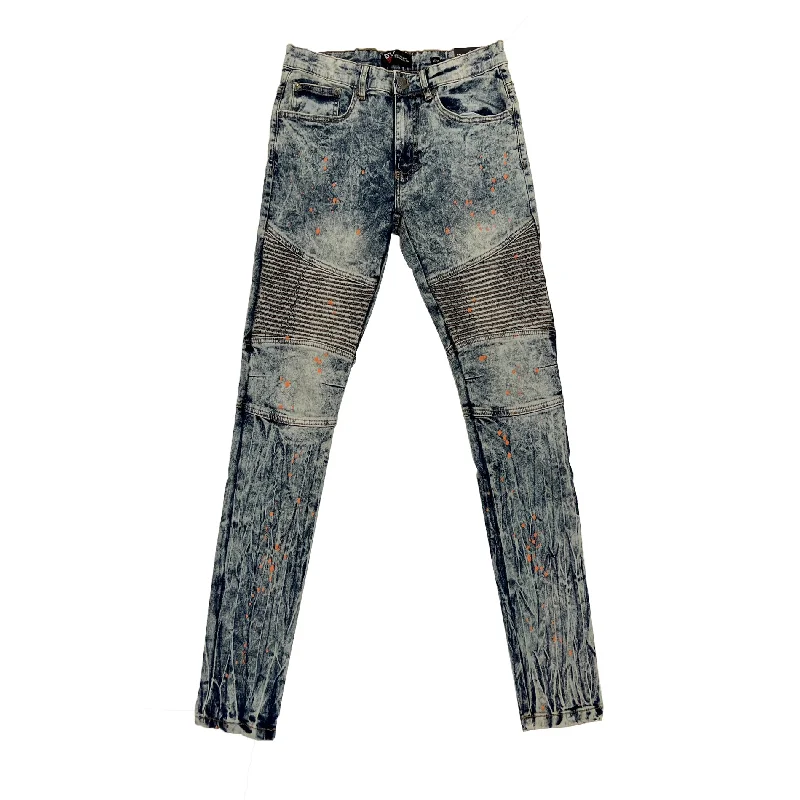 Evolve5 Painted Biker Jean (Vintage/Orange) Rugged Men's Outdoor 
