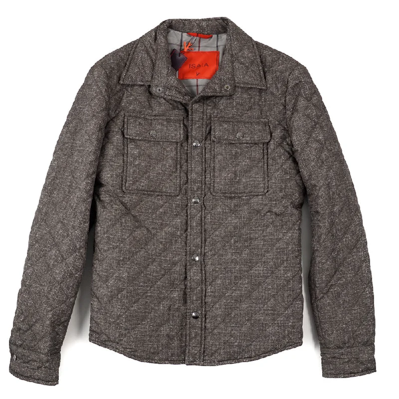 Isaia Quilted Puffer Shirt-Jacket Dynamic Men's High