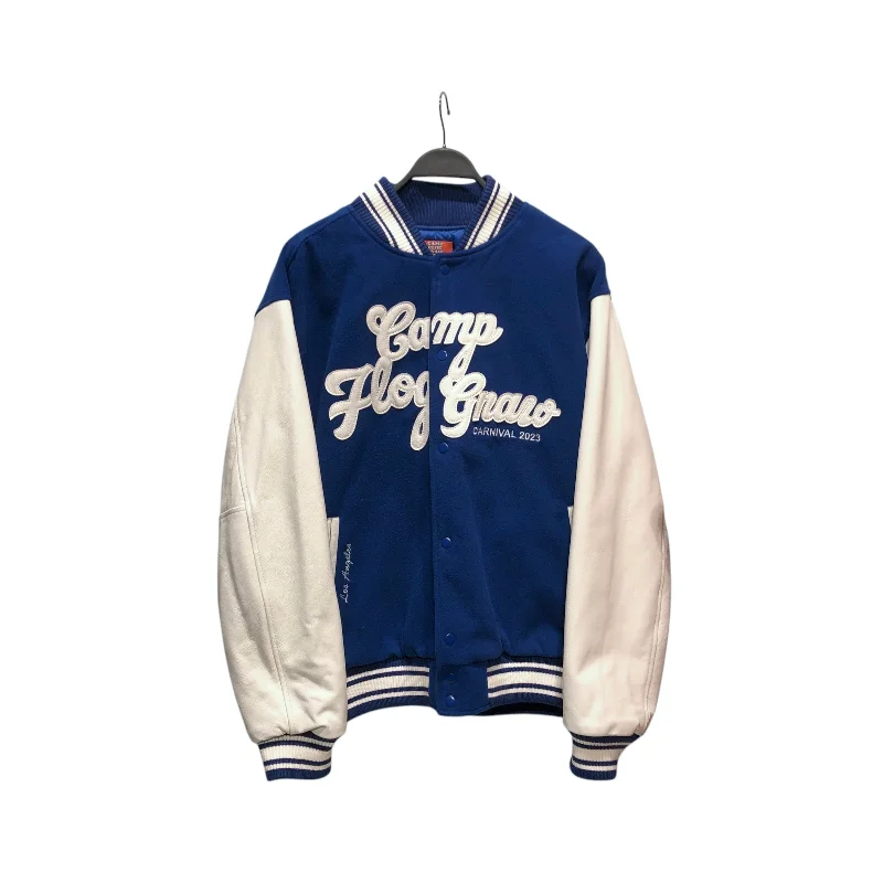 CAMP FLOG GNAW CARNIVAL/Baseball Jkt/XL/Polyester/BLU/2023 Monochromatic All