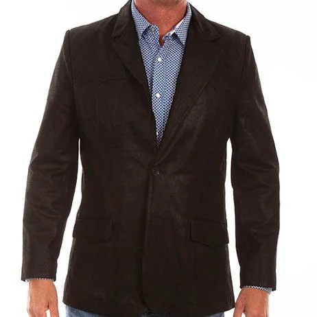 Scully Men's Leather Blazer- Chocolate Bohemian Men's Free