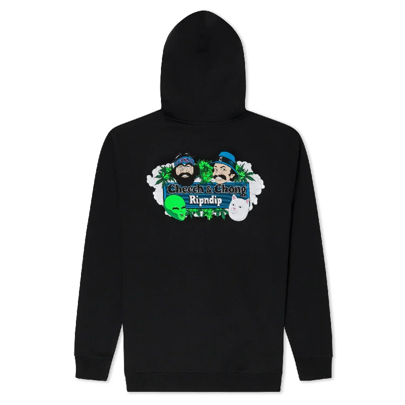 Smoke One Hoodie (Black) Sleek Men's Contemporary 