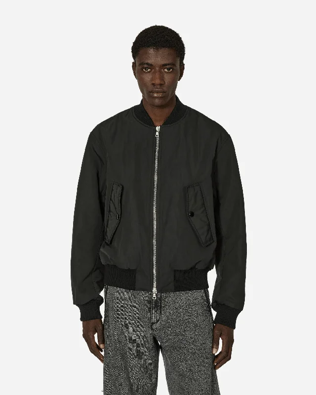 Classic Bomber Jacket Black Trendy Men's Scandinavian
